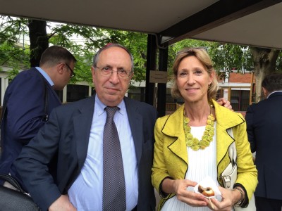 Il co-presidente della Comunità Ebraica di Milano Raffaele Besso insieme a Giovanna Boggio Robutti, direttore generale della Feduf