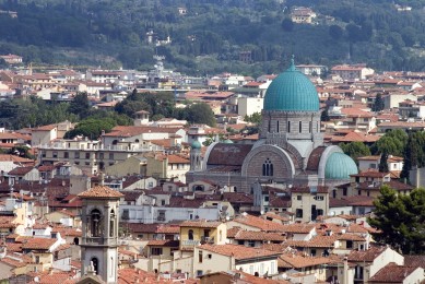 Panorama di Firenze con la Sinagoga Panorama di Firenze con la Sinagoga