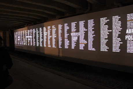 Muro dei Nomi al Memoriale della Shoah - Stazione Centrale