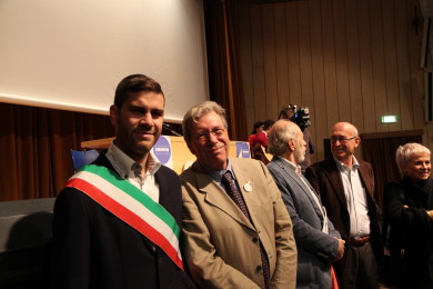 Il Sindaco Diego Bertocchi con Marco Cavallarin