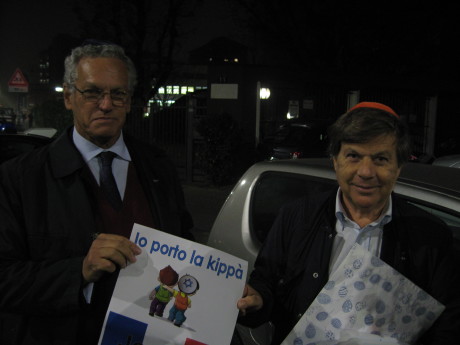 Da sinistra Roberto Jarach, vice presidente Ucei, e Milo Hasbani, co-presidente della Comunità ebraica di Milano