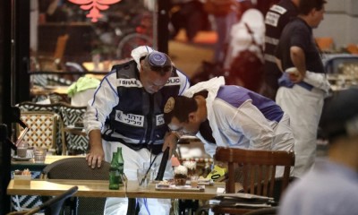 Il ristorante nel merrcato sarona a Tel Aviv in cui è avvenuto l'attentato terroristico l'8 giugno scorso