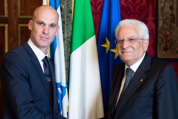 Ofer Sachs con il presidente Sergio Matarella