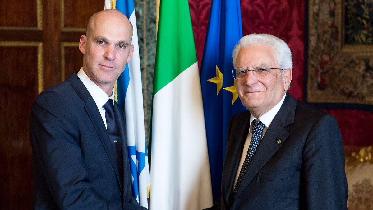 Ofer Sachs con il presidente Sergio Matarella