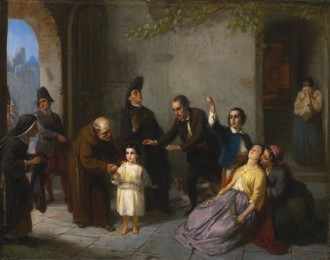 Moritz Daniel Oppenheim. The Kidnapping Of Edgardo Mortara 1862