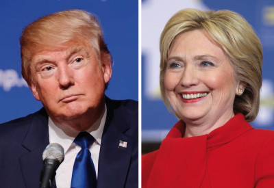 I candidati alla presidenza degli Usa Donald Trump e Hillary Clinton