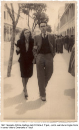 Marcello Ortona, direttore del Corriere di Tripoli, con la moglie Doris