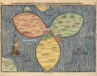 La mappa del mondo di Heinrich Bünting (1581) 