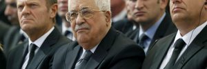 AbuMazen al Funerale di Shimon Peres