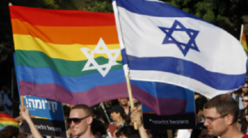 La comunità lgbt a un gay pride in Israele