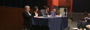 I relatori della serata Kesher sull'ebraismo laico