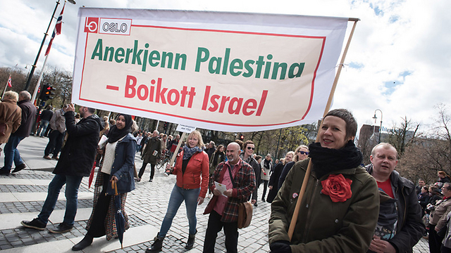 Norvegia-manifestazione-boicottaggio-Israele