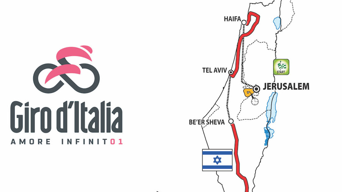 La mappa delle tappe israeliane del Giro d'Italia 2018