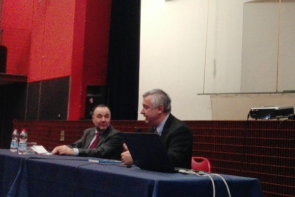 Da sinistra, Rav Roberto Della Rocca e Maurizio Molinari