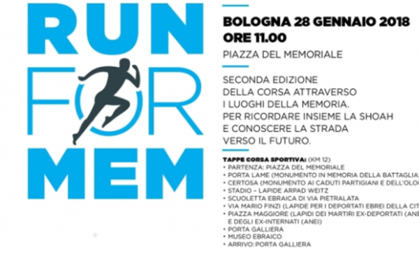 La locandina della Run for Mem dell'Ucei