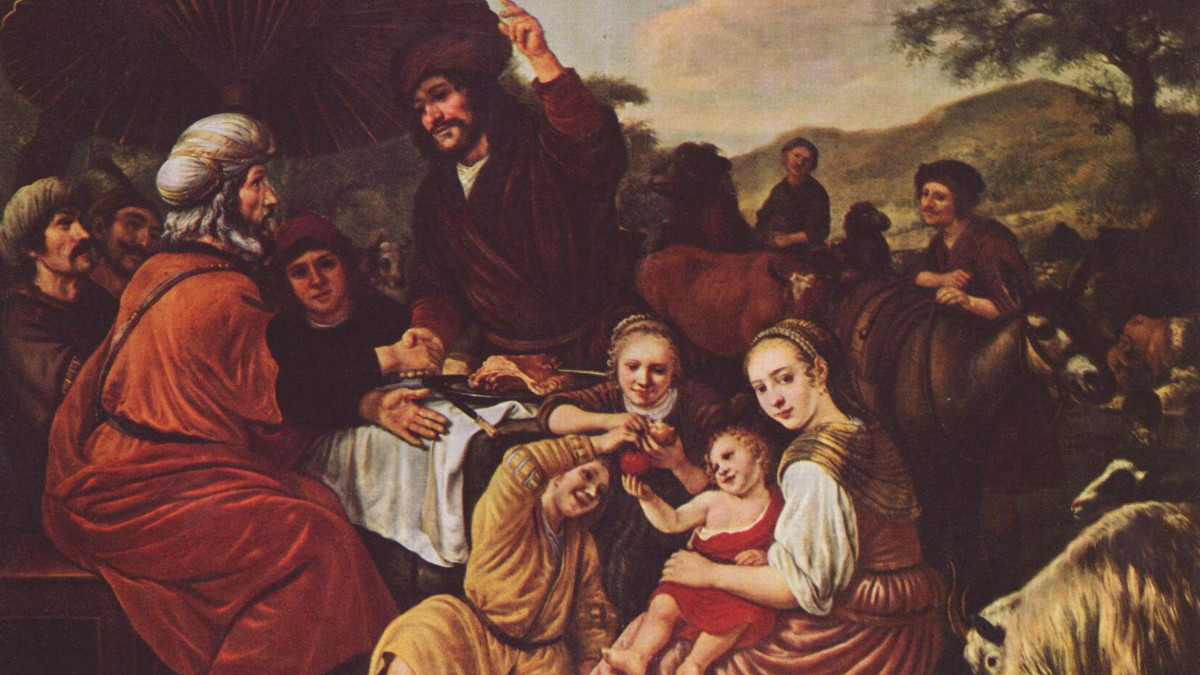 (Il quadro di Moshè e Yitrò è opera di Jan Victors (Amsterdam, 1619 –1679)).