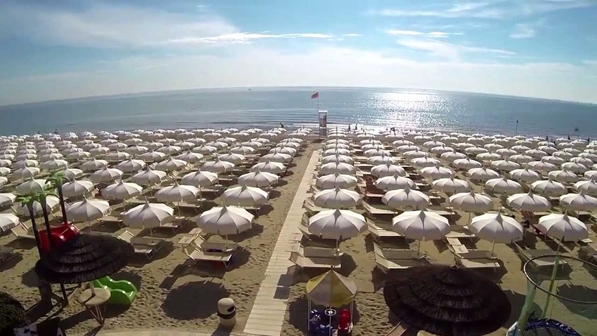 Una spiaggia di Milano Marittima
