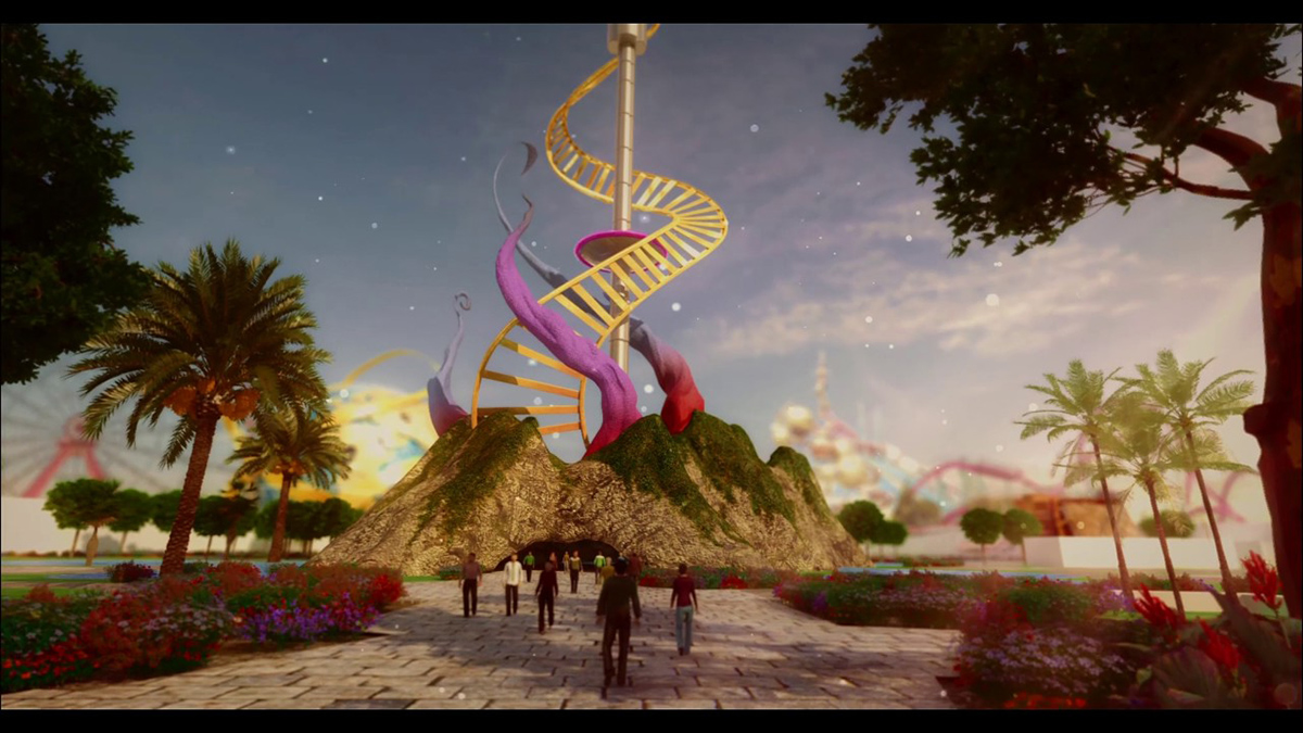 Un frame del video del nuovo parco di divertimenti a Dimona Plaim Park, in fase di realizzazione
