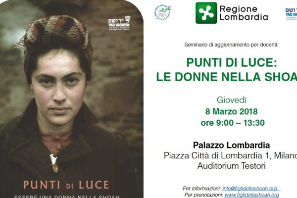 La locandina del seminario per docenti sulle donne nella Shoah