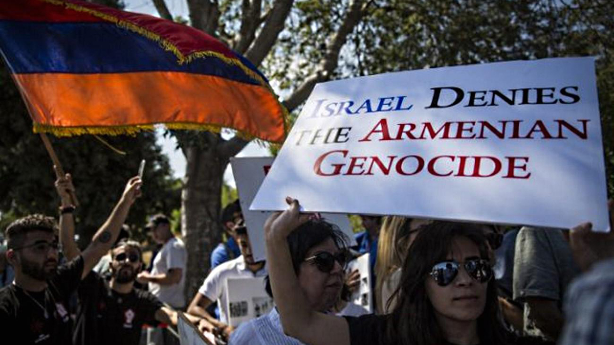 Una manifestazione per il riconoscimento del genocidio armeno
