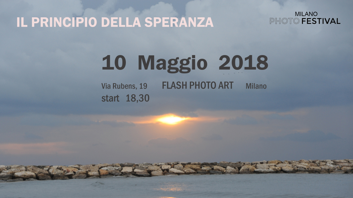 la locandina della mostra fotografica 'Il principio della speranza' di Mario Golizia
