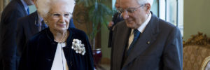 Liliana Segre con il presidente Sergio Matarella