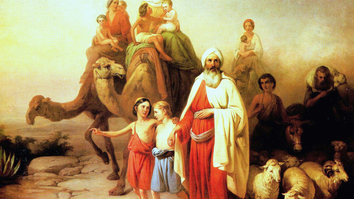 Una scena della Parashà di Lech Lechà, nel dipinto di Joszef Molnar
