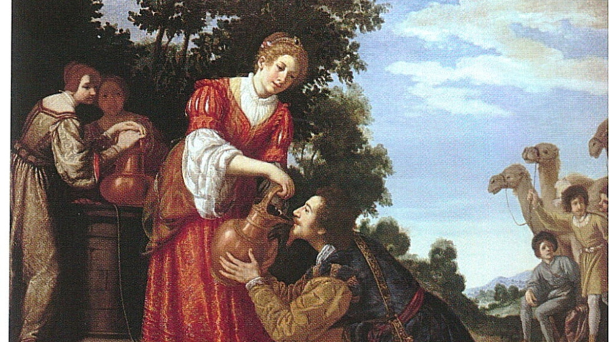 Rebecca e Eleazaro al pozzo, in un dipinto di Jacopo Vignali