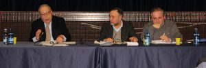 I relatori del dibattito su Israele e il diritto internazionale