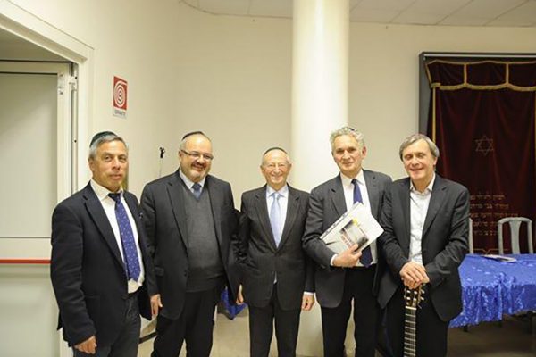 I relatori alla presentazione del libro di Guido Hassan sugli ebrei in Libia