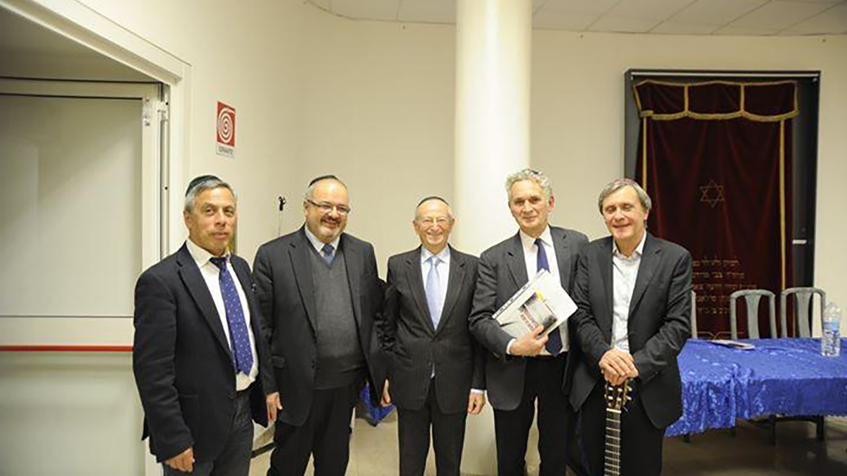 I relatori alla presentazione del libro di Guido Hassan sugli ebrei in Libia