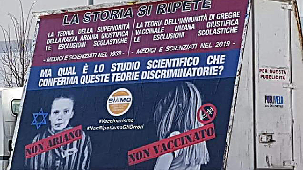 I No-Vax continuano nella intollerabile manipolazione e sfruttamento della  Shoah - Mosaico