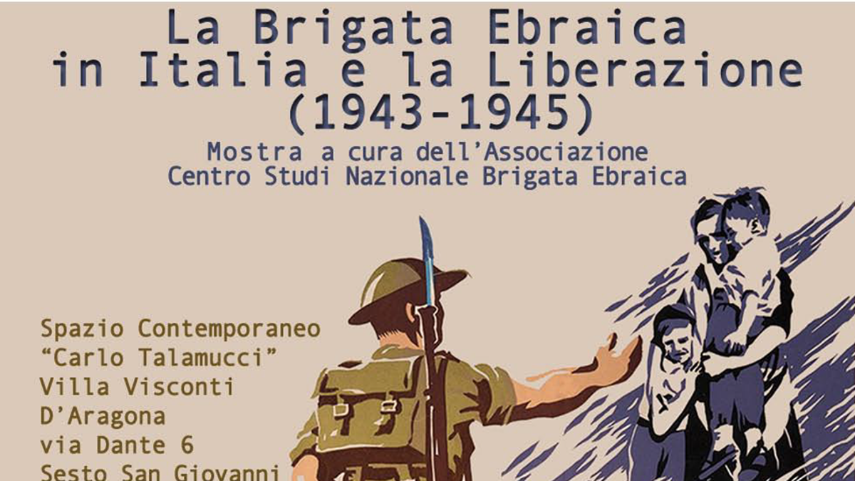 La locandina della mostra sulla brigata ebraica