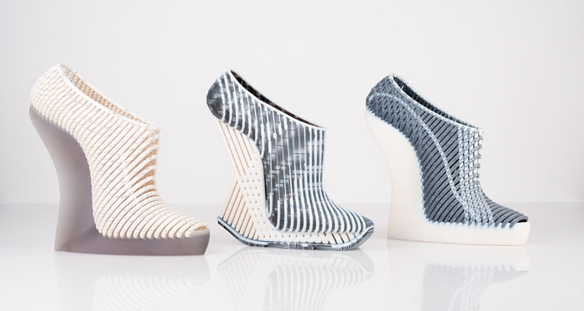 Scarpe in 3d della designer israeliana Danit Goldtsein alla Design Week 2019 di Milano