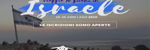 La locandina del viaggio per giovani in Israele Taglit