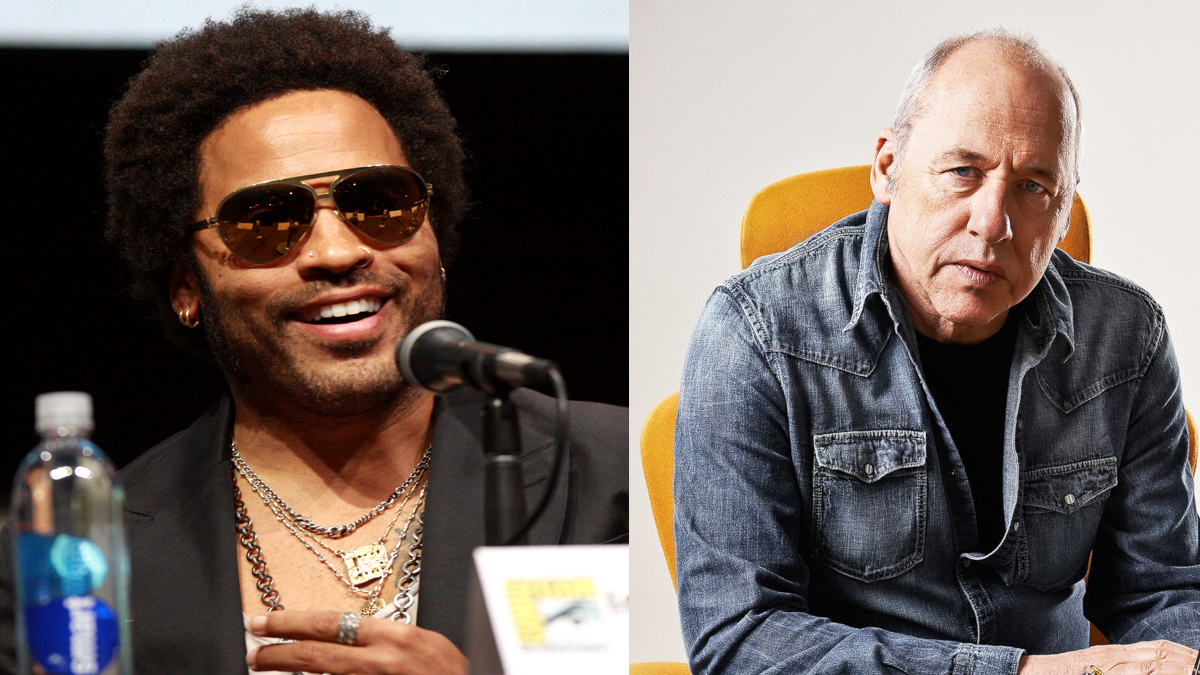 Da sinistra, Lenny Kravitz e Mark Knopfler