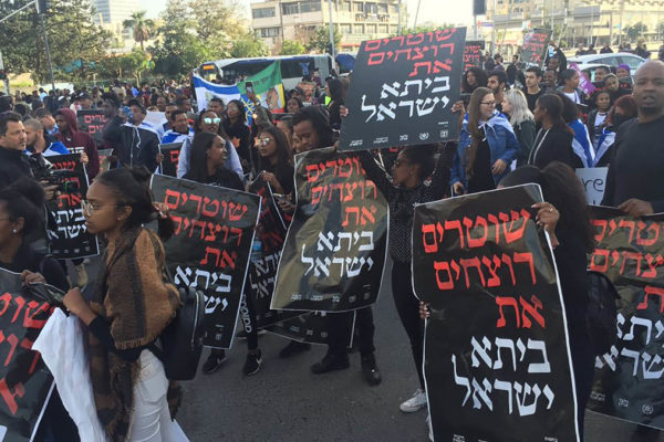 Protesta degli etiopi in Israele