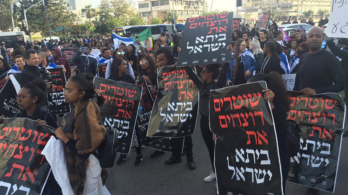 Protesta degli etiopi in Israele