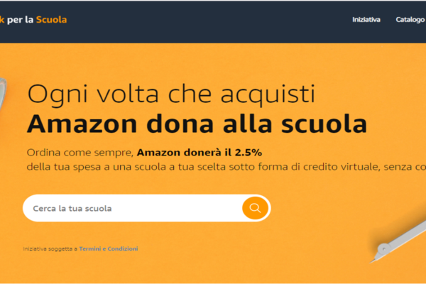 L'iniziativa 'Un click per la scuola' di Amazon