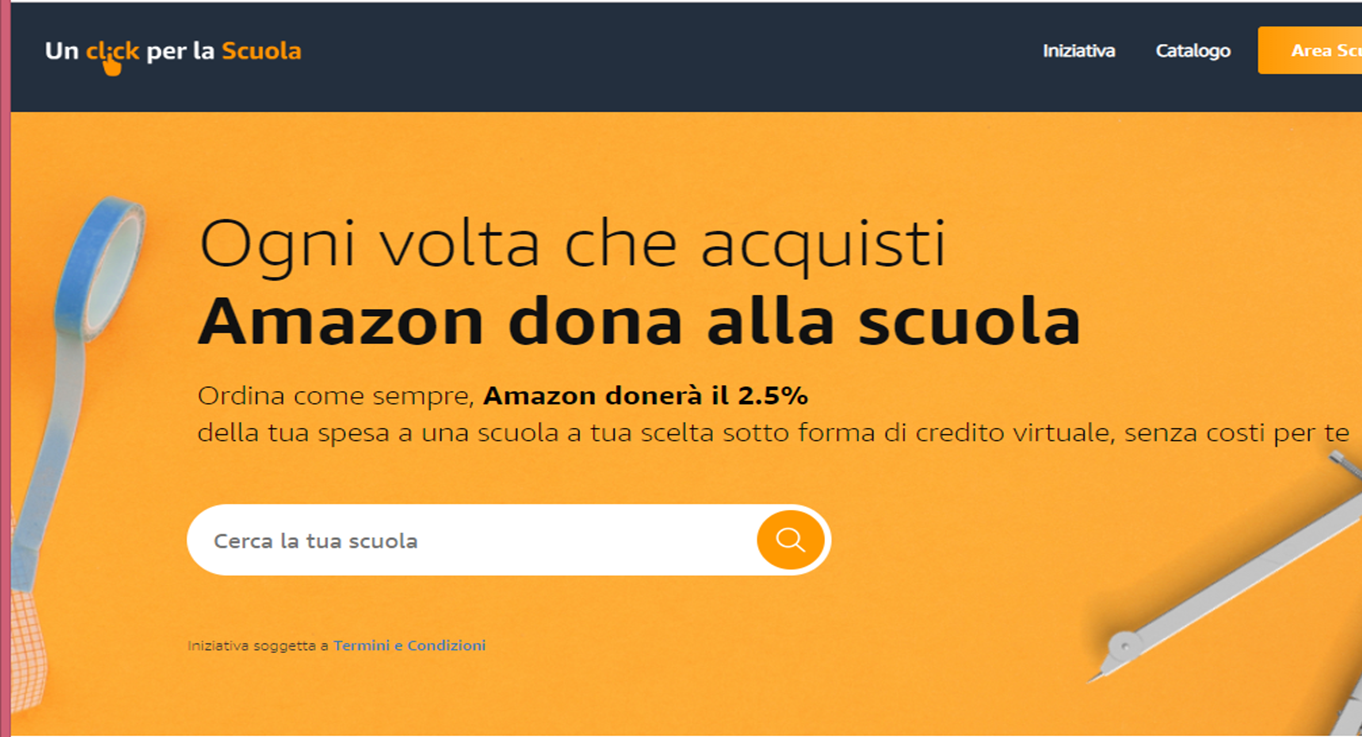 L'iniziativa 'Un click per la scuola' di Amazon