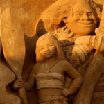 Una scultuira di sabbia al festival di Ashkelon