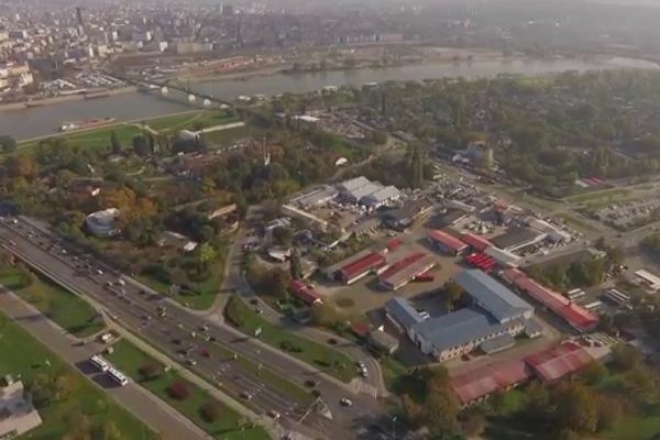 Una veduta delllex campo di concentramento di Staro Sajmiste in Serbia