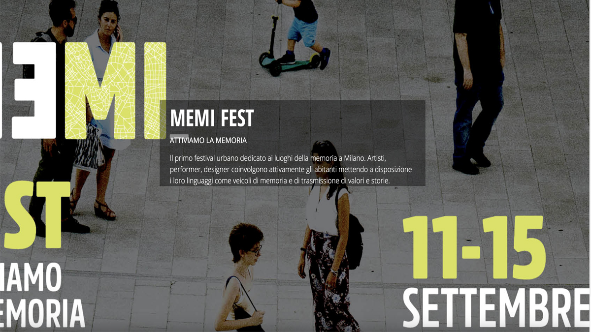 La locandina del MEMI, festival dedicato ai luoghi della memoria