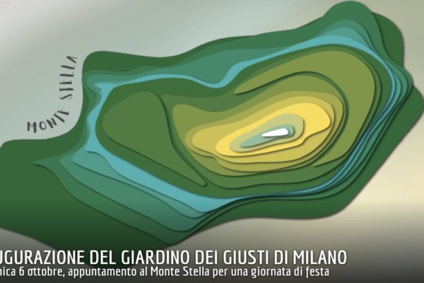 Locandina dell'inaugurazione del Giardino dei Giusti