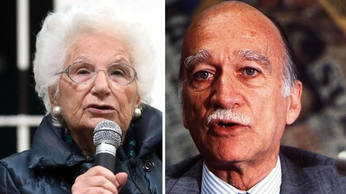 Da sinistra, Liliana Segre e Giorgio Almirante