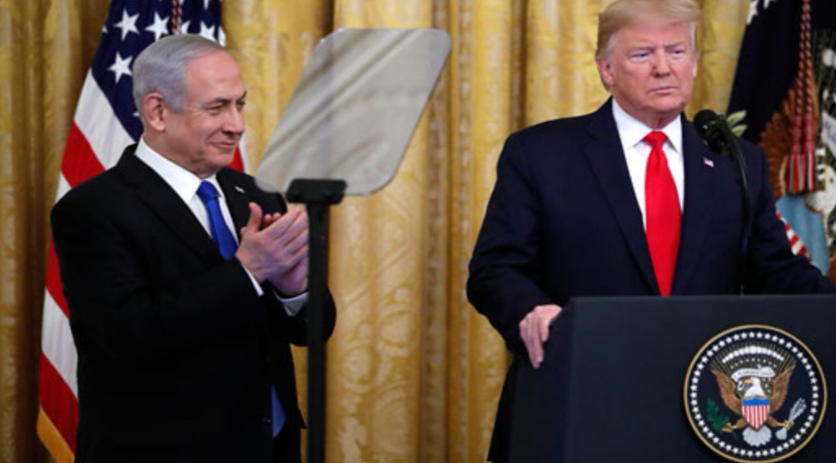 Da sinistra Beniamin Netanyahu e Donald Trump