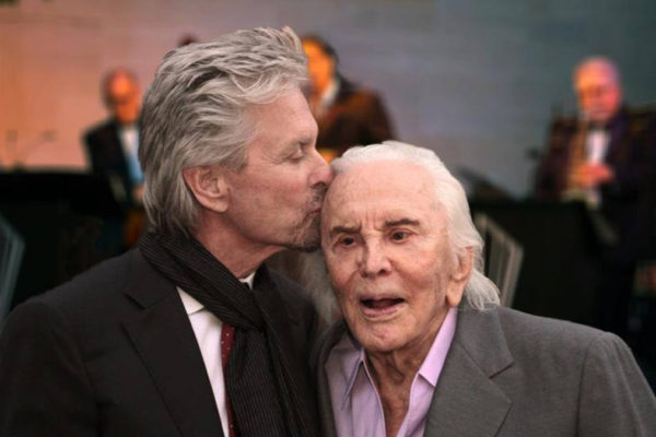 Kirk Douglas con il figlio Michael