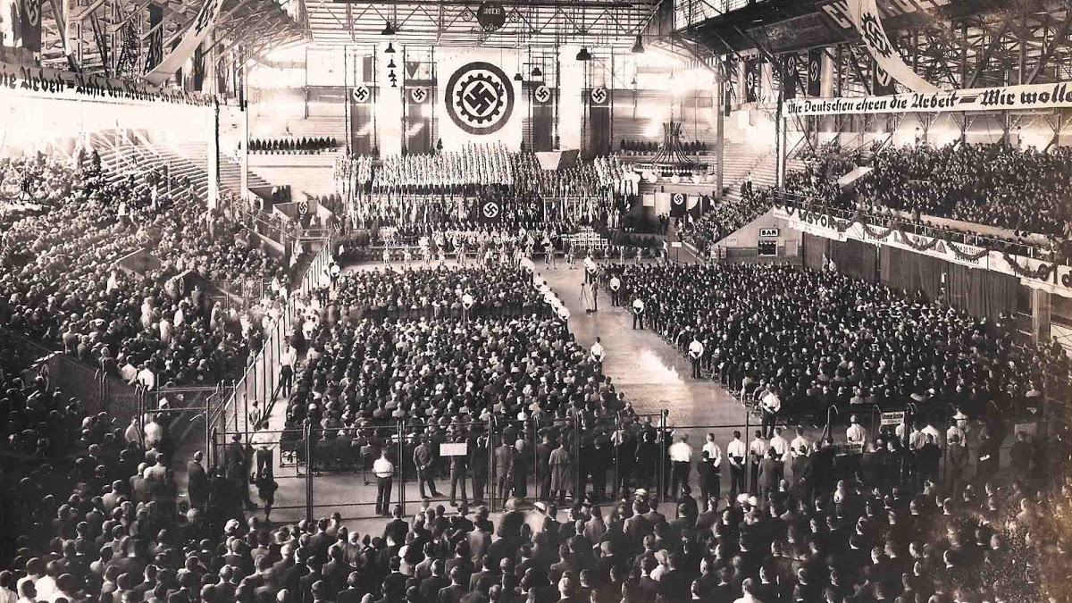 manifestazione nazista a Buenos Aires nel 1938