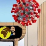 Una vignetta antisemita sugli ebrei che causano il coronavirus