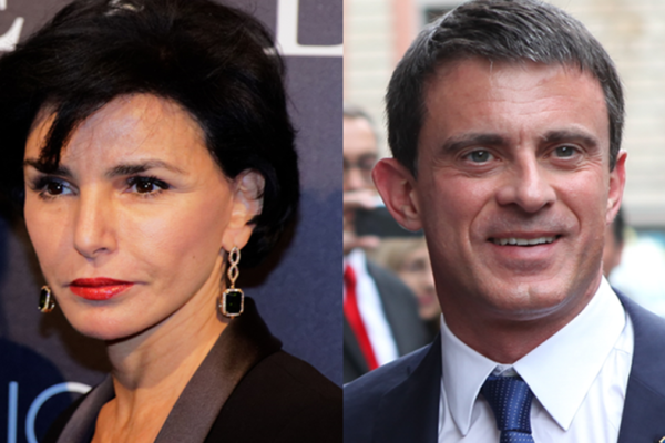 Da sinistra, rachida dati e Manuel Valls